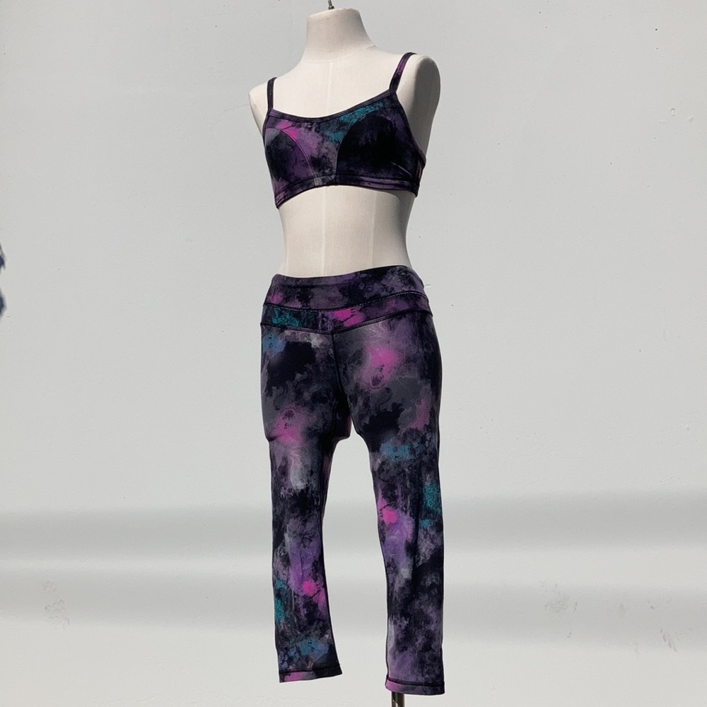 Lucy Tie Dye Matching Yoga Bra Top & Legging - Picture 1 of 15